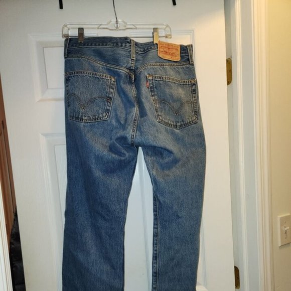 LEVIS 501 Blue Jeans Mens 36X30 Button Fly Red Tab Dominican Republic VTG - Picture 6 of 9